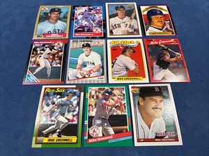 1987-91 Mike Greenwell 11 Card Lot Including Rookie NM Or Better - Picture 1 of 8