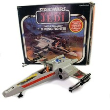 1978-1982 Kenner STAR WARS Battle Damaged X WING FIGHTER  w Box Works Great