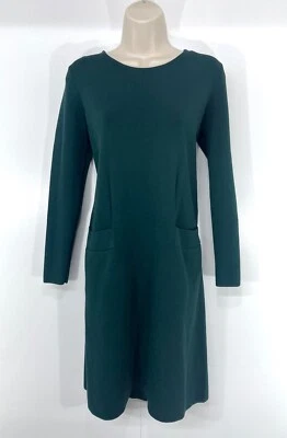 COS Soft Thin Knit Relaxed Fit Women's Dark Green A-Line Jumper Tunic UK 8 10 S - Image 1 of 4