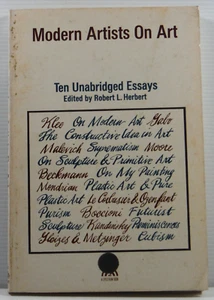 Modern Artists on Art 10 Unabridged Essays by Robert L Herbert 1964 PB book - Picture 1 of 14
