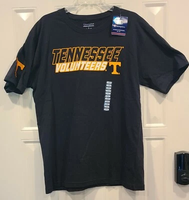 Camiseta Champion Tennessee Volunteers Para Hombre Negra Grande Manga Corta NUEVA Foto 1 de 3