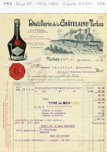 Dépt 65 - Tarbes - Superbe Entête d'une Distillerie de 1925 A Voir Absolument !! - Imagen 1 de 1