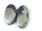 Paire de boucles d'oreilles assortie pyrite naturelle Appache fabrication de pierres précieuses 17X45X04MM