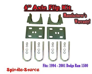 6" Lowering Drop REAR AXLE FLIP KIT U-bolt FOR 94 - 01 Dodge Ram 1500 - Foto 1 di 1