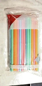 STROHHALME Everyday Living 50 ct, MILKSHAKE Smoothie BOBA Strohhalme gemischte Farben NEU - Bild 1 von 12
