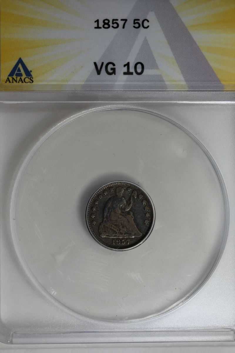 VG 10 Graded Seated Liberty Half Dimes 1837-1873 for sale | eBay