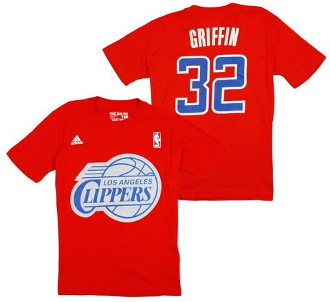 Adidas NBA Kids Los Angeles Clippers Blake Griffin #32 Short Sleeve Tee - Red Cover