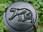 Panther stepping stone mold concrete plaster casting mould 8" x 1.25" thick
