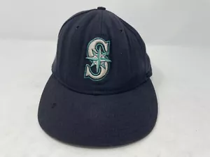 De colección New Era 59fifty Seattle Mariners lana sombrero ajustado talla 7 1/8 hecho en EE. UU. - Imagen 1 de 8