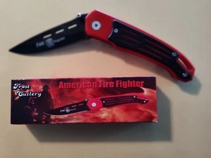 Frost Besteck #15-222FF American Fire Fighter Klapp Taschenmesser Neu in Box - Bild 1 von 6