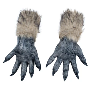 Hombres Damas Halloween Horror Hombre Lobo Grandes Malo Lobo Manos Guantes Disfraz Accesorio - Imagen 1 de 1