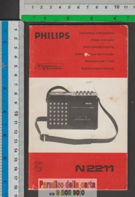PHILIPS N2211 COMPACT CASSETTE, ISTRUZIONI PER L'USO - Immagine 1 di 2