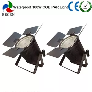 2pcs Waterproof LED 100W COB Par Light Warm White IP65 LED Par Can Stage Light - Picture 1 of 5
