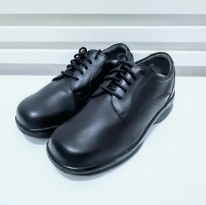 APEX MEN'S BLACK SHOES model B2000M Lace Up Leather Uppers SIze 9.5 X-WIDE - Picture 1 of 9