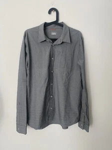 Merrell Colville button front vented back hiking camping shirt gray men's L - Picture 1 of 12