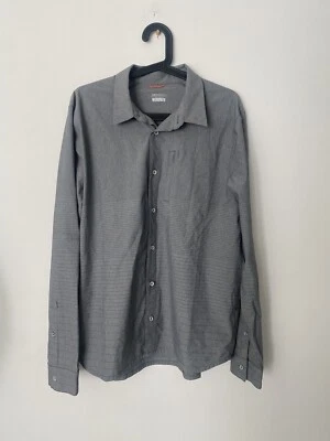 Merrell Colville button front vented back hiking camping shirt gray men's L - Image 1 of 4