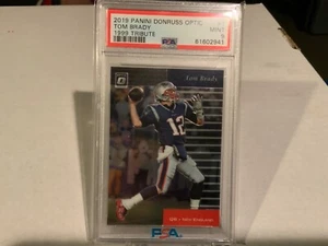 Panini Donruss Optic #1 2019 Tom Brady 1999 tributo PSA 9 como nuevo **MVP** - Imagen 1 de 2