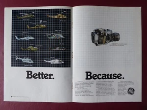 6/1984 PUB GENERAL ELECTRIC T700/CT7 TURBOSHAFT HELICOPTER ENGINE ORIGINAL AD - Imagen 1 de 1