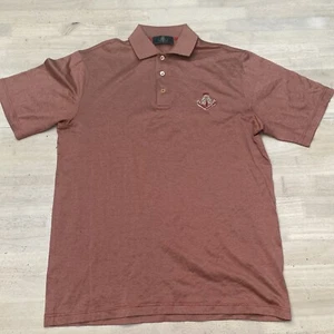 Marbas Carnoustie Golf Links Golf Polo Men’s Size L Micro Dot Red - Picture 1 of 6