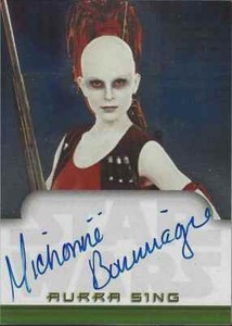 2001 Topps Star Wars Evolution - ON-CARD AUTOGRAPH MICHONNE BOURRIAGUE Aurra