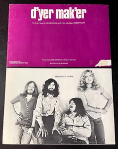 Led Zeppelin "D'yer Mak'er" Original Sheet Music Robert Plant Jones  Bonham 3706 - Picture 1 of 3