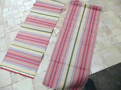TISSU  VINTAGE à décors de rayures - Photo 1/3