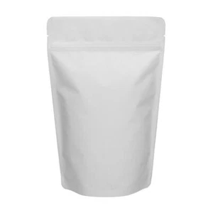 500 (7" x 11" x 4" 35oz* ) White Foil Stand Up Zip Lock Bags Pouches Odor Proof  - Picture 1 of 1