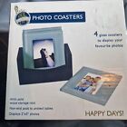 4 glass photo coasters to display your favourite photos  2"x 3" Boxed
