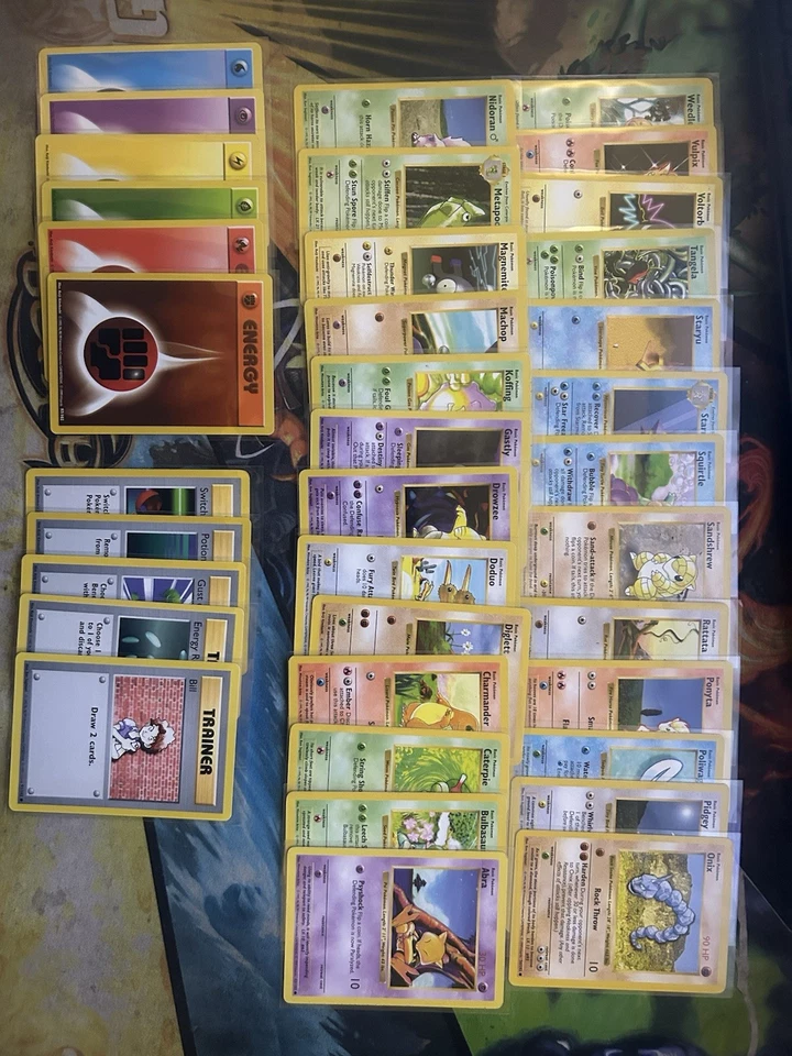 Complete Shadowless Base Set Commons NM-LP Vintage Pokemon Cards - Image 1 of 1