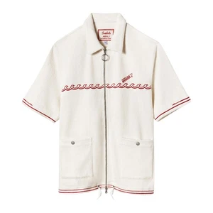 Tombolo 'Boston Whaler' Cabana Shirt - White - Large - Picture 1 of 3