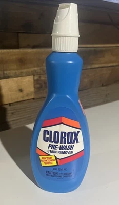 Винтажный спрей CLOROX для предварительной стирки удаления пятен толстая формула снят с производства 1985 - Изображение 1 из 4