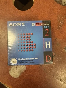 Sony MFD 2HD 3.5" For Mac 1.4 MB 10 Micro Floppy Disks NEW SEALED NOS - Afbeelding 1 van 4