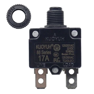 Disyuntor térmico KUOYUH 17A serie 88 125/250VAC 32VDC (17 amperios) - Imagen 1 de 5