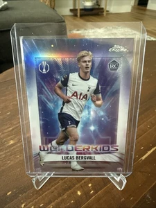 2024/25 TOPPS CHROME UCC LUCAS BERGVALL RC WONDERKIDS TOTTENHAM HOTSPUR #WK-16 - Picture 1 of 2