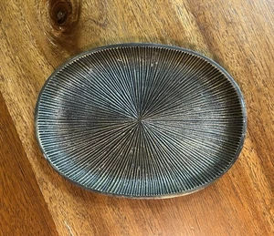 Crate & Barrel Sycamore Side Plate Decorative Accent Bronze Starburst Design - Picture 1 of 4
