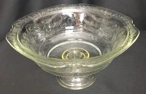 Depression Federal Glass Madrid Footed Pedestal Ornate Compote Bowl EUC! - Picture 1 of 8