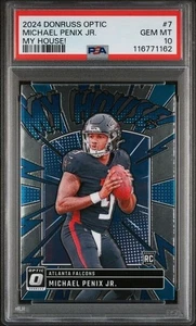 2024 Donruss Optic #7 Michael Penix Jr. Rookie My House! RC PSA 10 - Bild 1 von 2