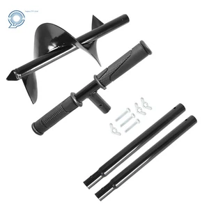 5.9" × 33" T Shaped Auger Drill Bit For Garden Planting Auger Spiral Drill Tool - Picture 1 of 16