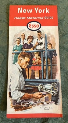 1964 Esso New York State Happy Motoring Guide Roadmap Good Condition - Image 1 of 4