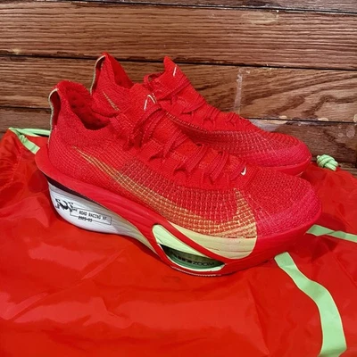 Nike Air Zoom Alphafly NEXT% 3 'Bright Crimson Lime Blast' [FD8315-600] Wmns 8 - Image 1 of 4