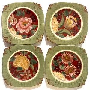 Set 4 or 8 Certified International Floral Tapestry Pamela Gladding Salad Plates - Picture 1 of 7