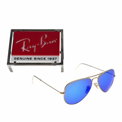 GAFAS DE SOL RAY-BAN AVIADOR DORADO MATE ARISTA AZUL ESPEJO GRIS RB3025 112/17 Foto 1 de 4