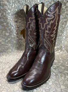 Vintage Neu aus altem Lagerbestand Neu mit Etikett Justin Hergestellt in USA 🇺🇸 Western Roper Stiefel Herren 11 D - Bild 1 von 24