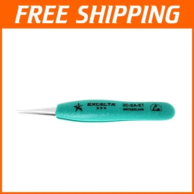 Durable 4.75” Precision Tweezers with ESD Safe Soft Grips for Professional Use - Image 1 of 4