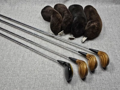 Vintage Ping Eye 2 LH 1 3 4 5 Wood Set Heel Toe Balance Steel Shafts Golf Clubs - Image 1 of 4