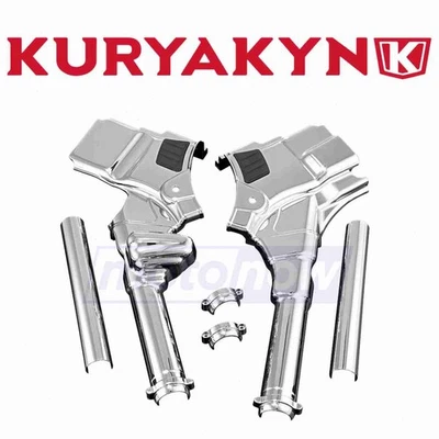 Kuryakyn Deluxe Neck Covers for 2007 Harley Davidson FLHRC Road King Classic jz - Imagem 1 de 4
