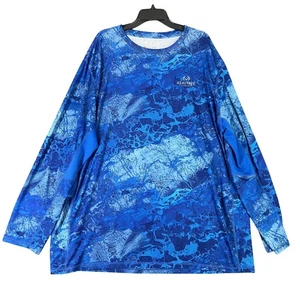 Realtree Fishing Mens 3XL Performance Tech Shirt Outdoor Moisture Wicking UV Sun - Picture 1 of 8