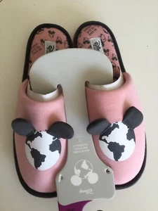 SALE Ladies DISNEY Primark Pink Mickey Minnie Mouse cares slippers 3 4 5 6 7 & 8 - Picture 1 of 3