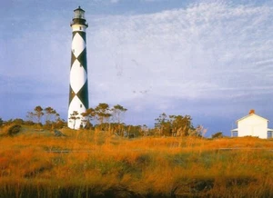 Postcard North Carolina Cape Lookout Island Lighthouse Outer Banks MINT - Picture 1 of 1