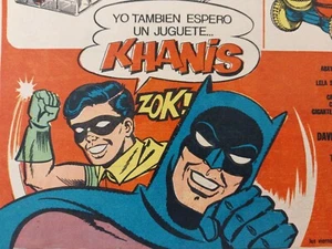 Batman 1967 Argentina Rookie Poster DC Superheroes Toy Promo Ad Ultra Rare Sign - Picture 1 of 8
